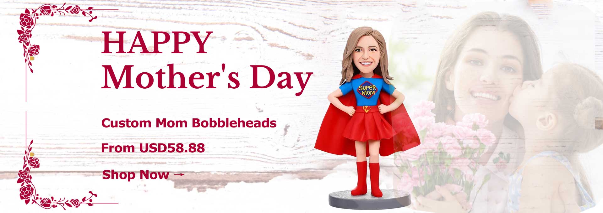 Your Mom Deserves A Custom Bobblehead On Mother's Day!