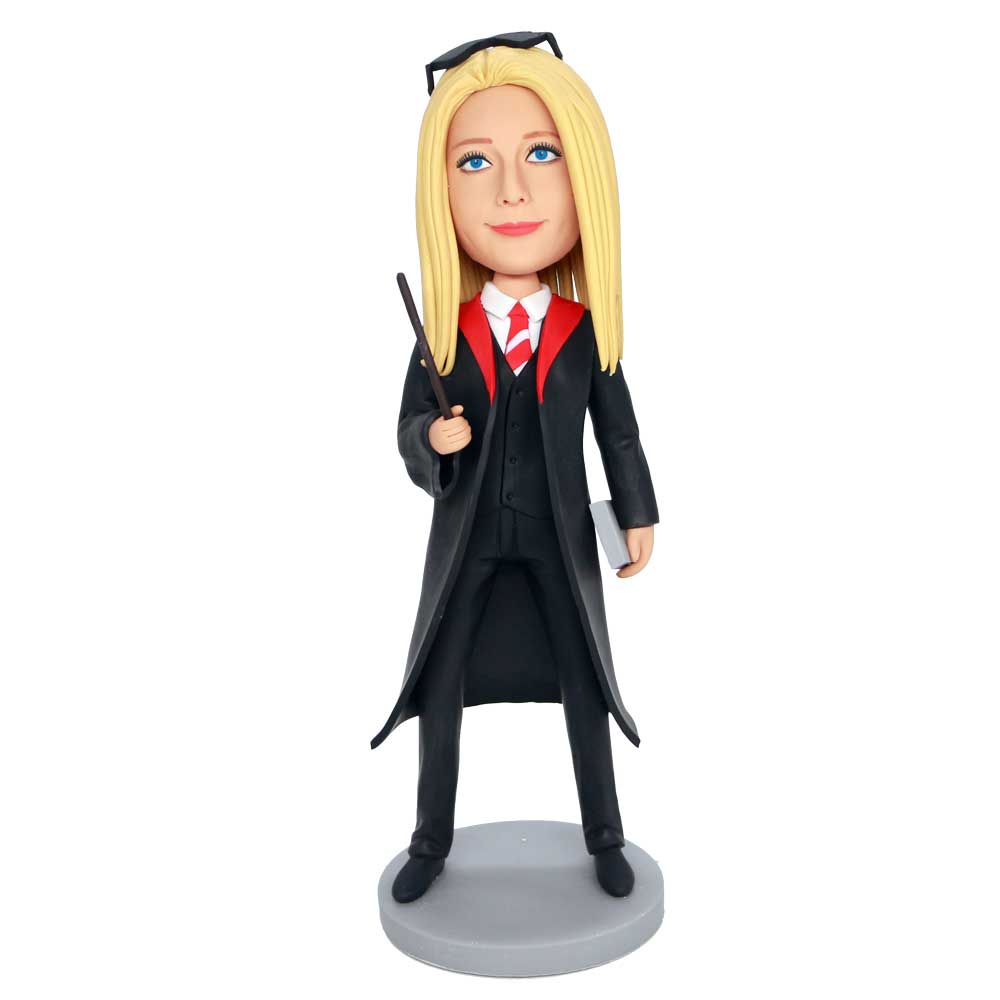 Custom Beautiful Female Harry Potter Bobbleheads With Red Tie