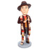 Custom Male Boss Bobbleheads In Brown Coat With A Scarf