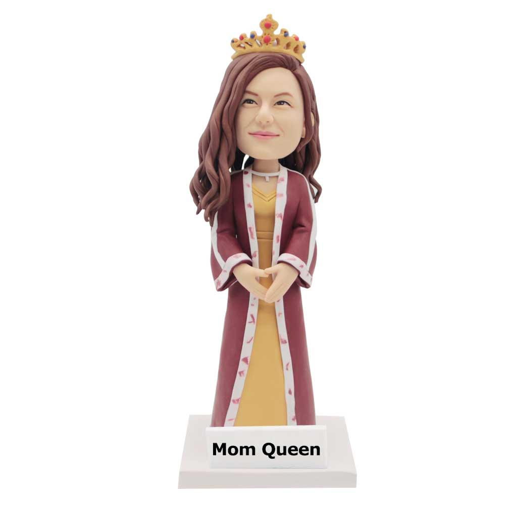 Mother's Day Gifts Custom Super Mom Bobbleheads In Red Cloak