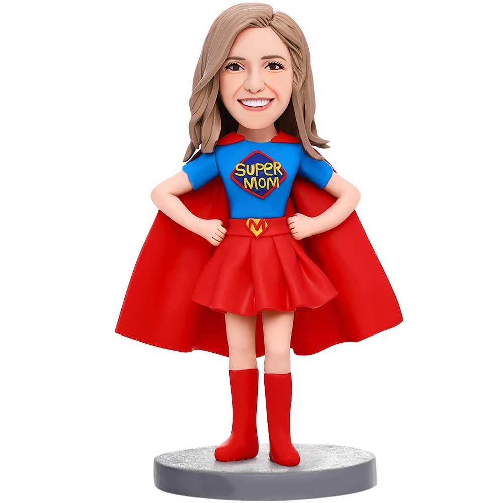 Mother’s Day Gifts Custom Super Mom Bobbleheads And Hands On Hips