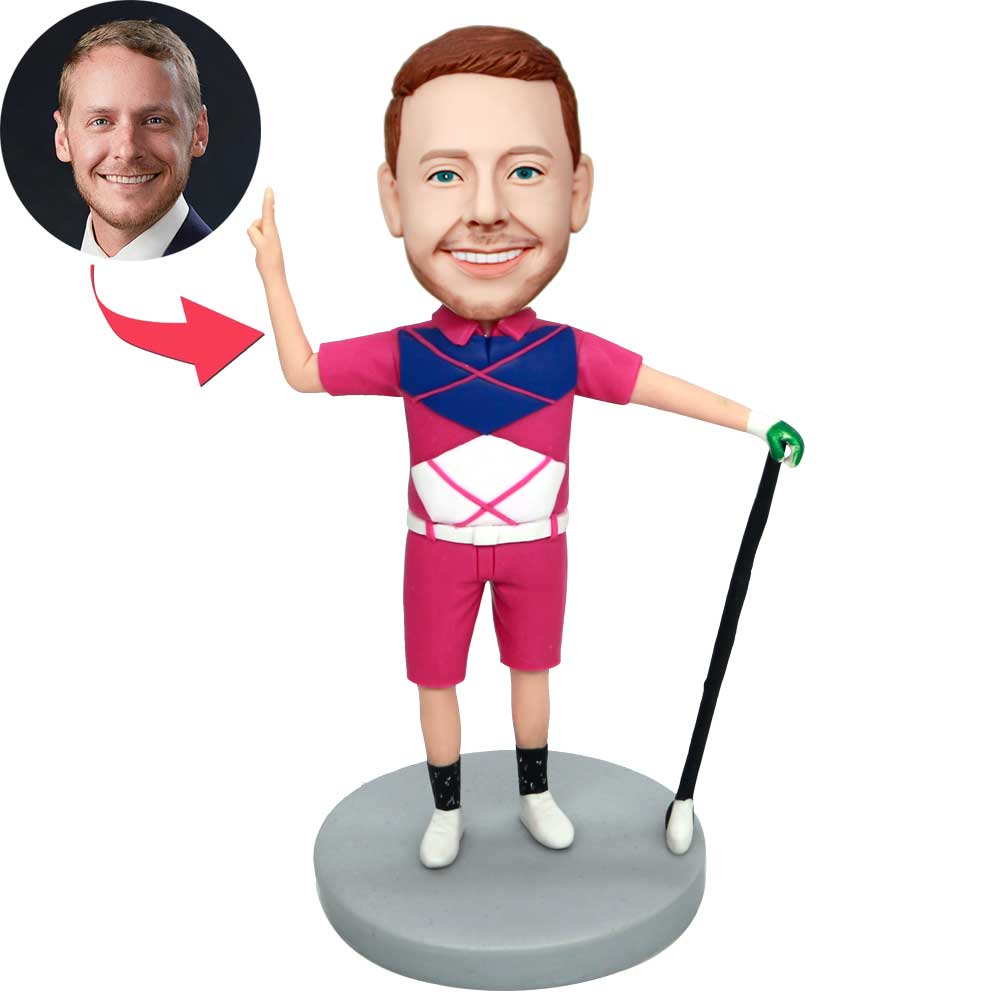 Custom Happy Male Golfer Bobbleheads