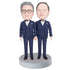 Custom Sweet Male Same-gender Couple Bobbleheads
