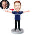 Custom Be Generous Male Bobbleheads With Outstretched Arms