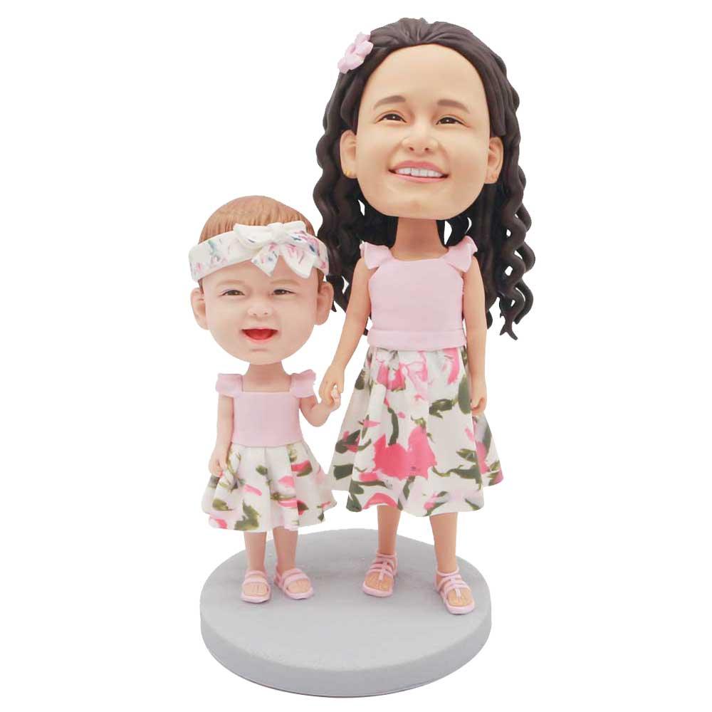 Custom Beautiful Sisters Bobbleheads