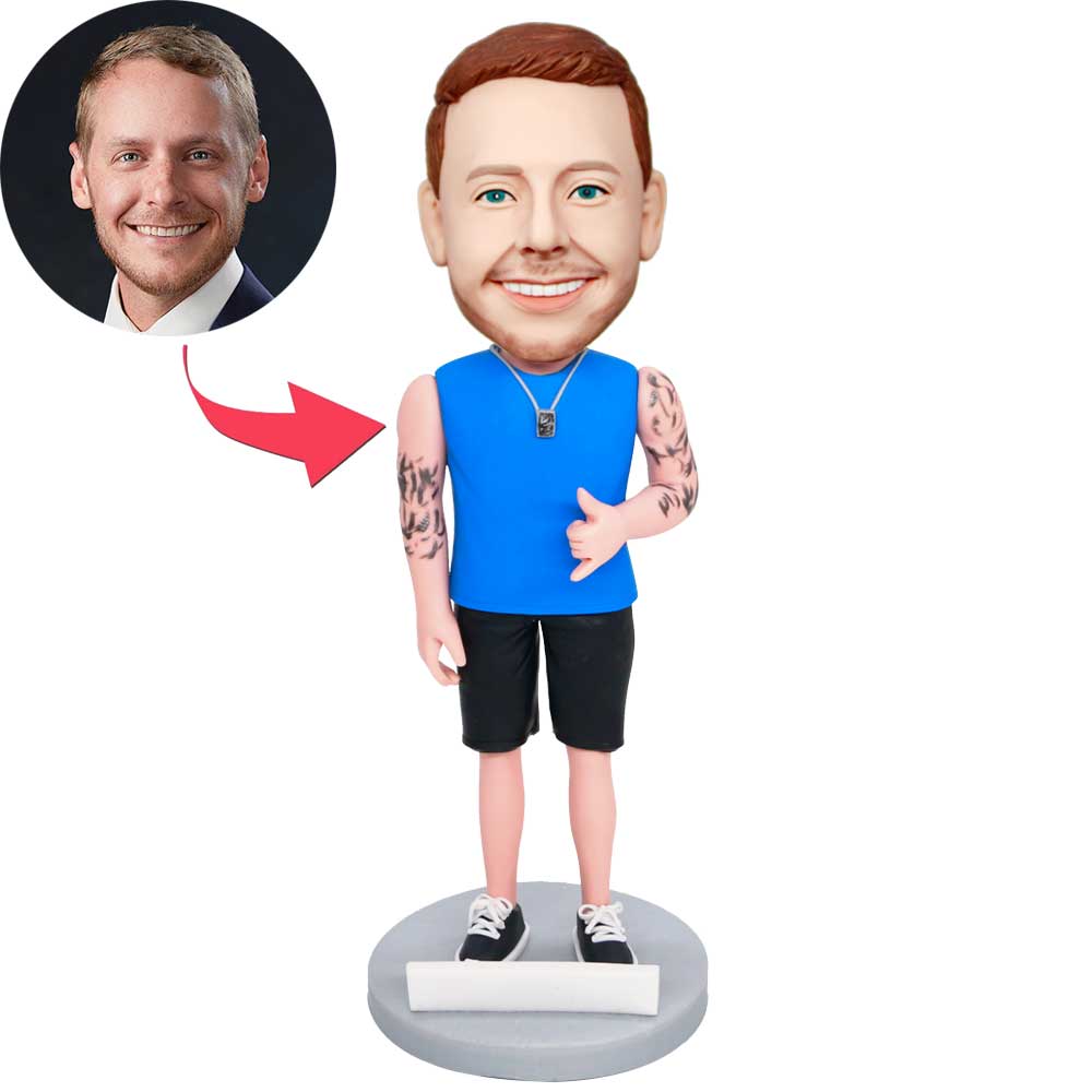 Custom Casual Tattoo Male Bobbleheads