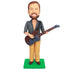 Custom Cool Male Guitarist Bobbleheads In Casual Clothes