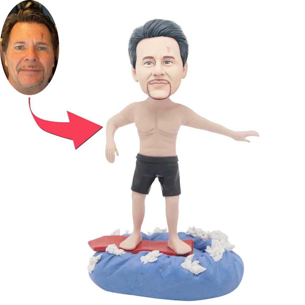 Custom Cool Surf Male Bobbleheads With Surfboard
