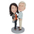 Custom Couple Bobbleheads In Casual Clothes