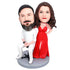 Custom Couple Bobbleheads In Fashionable Dress