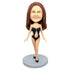 Custom Female Bobbleheads In Black Bikini