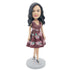 Custom Female Bobbleheads In Rose Dress