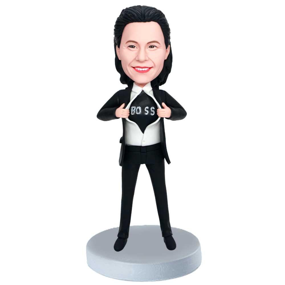 Custom Female Super Office Boss Bobbleheads