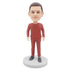 Custom Handsome Boy Bobbleheads In Maroon Casual Suit