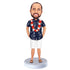 Custom Handsome Male Bobbleheads In Floral Shirt With A Wreath