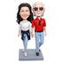 Custom Happy Couple Bobbleheads In Casual Clothes