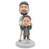 Custom Happy Father And Daughter Bobbleheads
