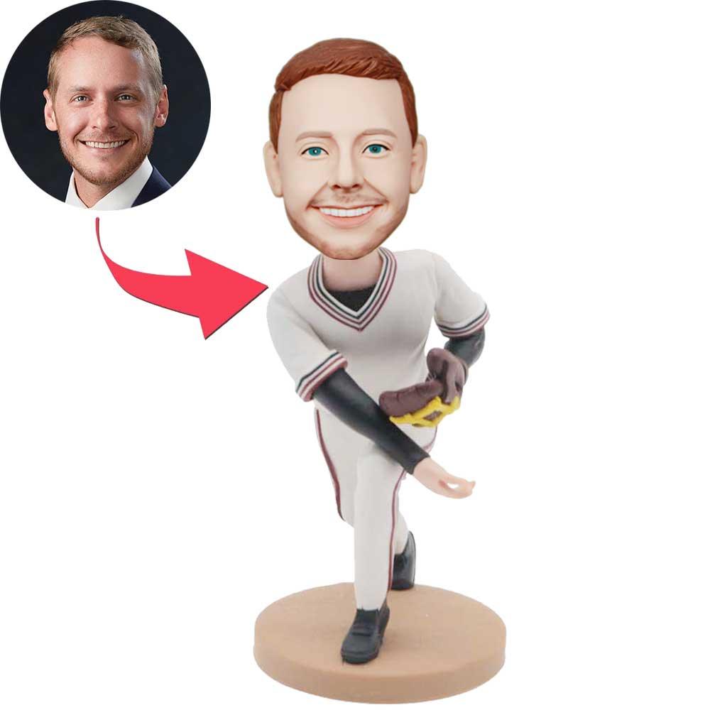 Custom Male Baseball Pitcher Bobbleheads