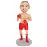 Custom Male Boxer Bobbleheads In Red Boxing Gloves