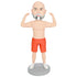 Custom Male Fitness Coach Bobbleheads In Orange Shorts
