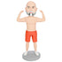 Custom Male Fitness Coach Bobbleheads In Orange Shorts