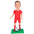 Custom Male Soccer Player Bobbleheads In Red Sportswear
