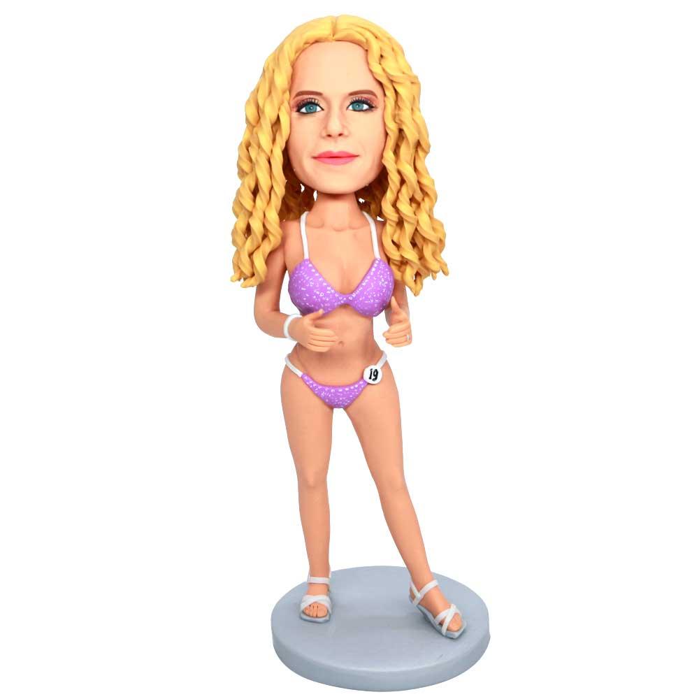 Custom Pretty Female Bobbleheads In Sexy Bikini