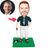 Custom Professional Male Golfer Bobbleheads In Philadelphia Eagles Jersey