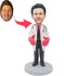 Custom Strong Male Doctor Bobbleheads With Boxing Gloves