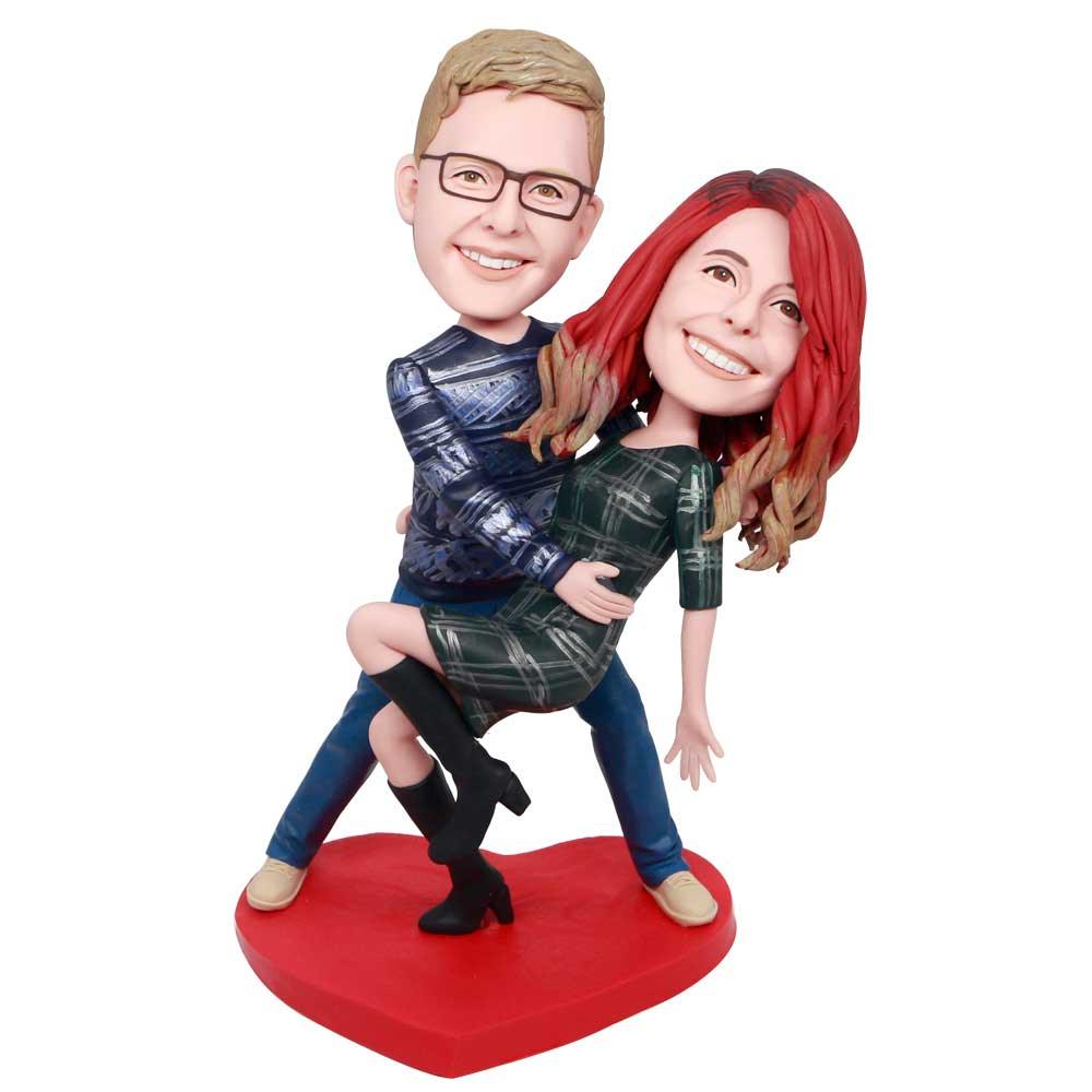 Custom Sweet Couple Bobbleheads Happy Dancing