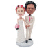 Custom Wedding Bobbleheads In Off-white Suit And Tube Top Dress
