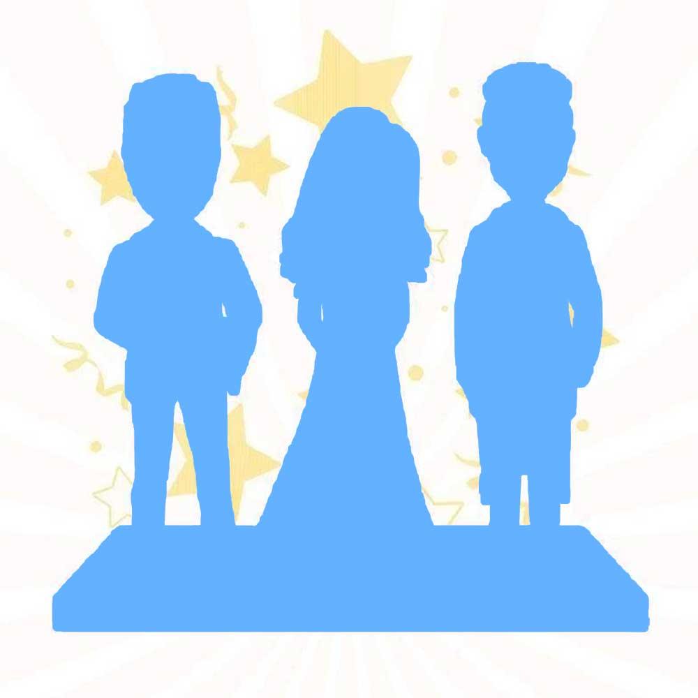Fully Custom Bobbleheads From Photo For 3 Person