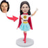 Mother’s Day Gifts Custom Cool Super Mom Bobbleheads In Red Cloak