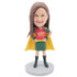 Mother’s Day Gifts Custom Female Bobbleheads In Yellow Cloak And Hands On Hips