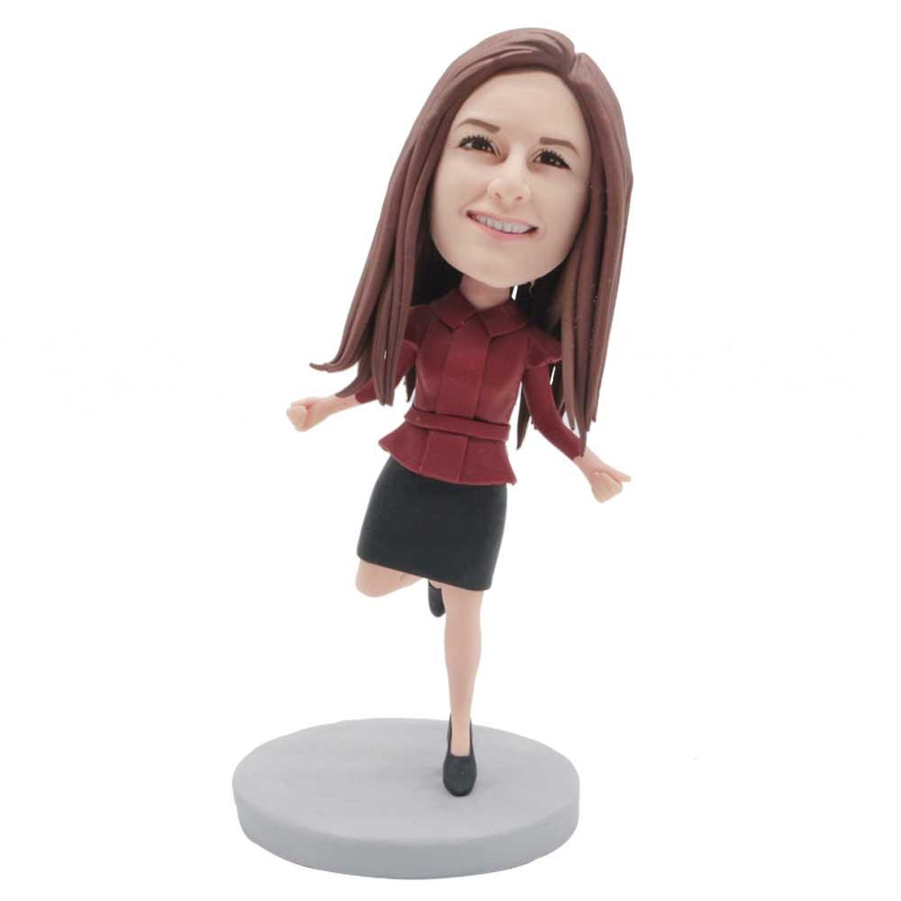 Mother’s Day Gifts Custom Female Office Staff Bobbleheads In Professional Business Attire