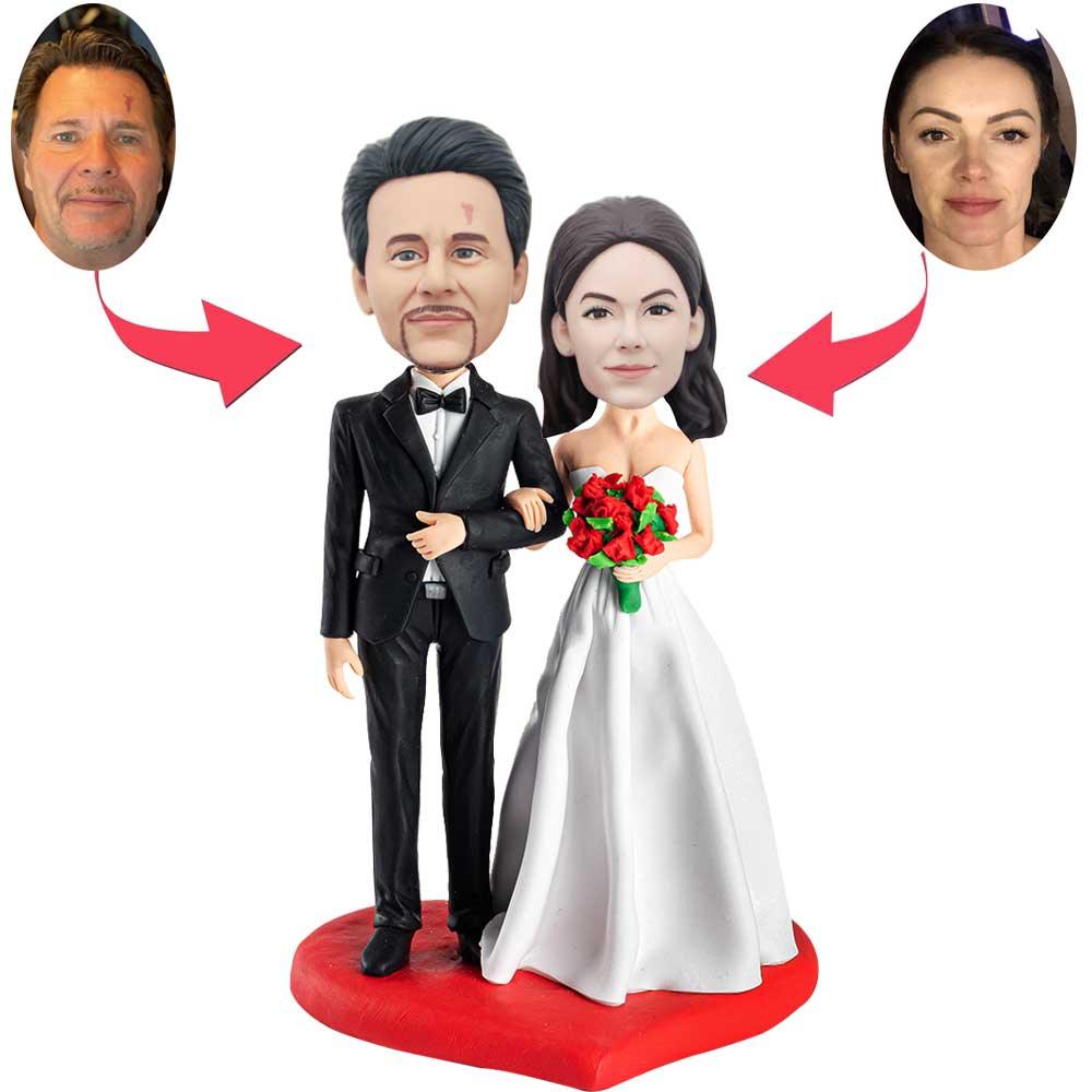 Custom Wedding Bobbleheads For Cake Topper